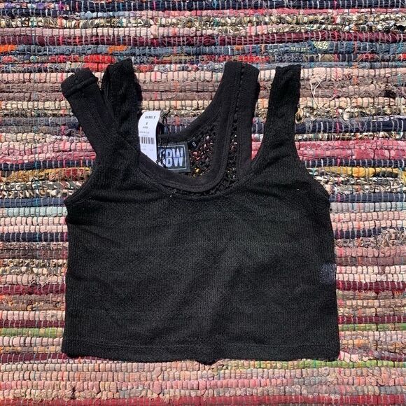 BSBW Black Meshed Crop Top Small - Picture 3 of 5